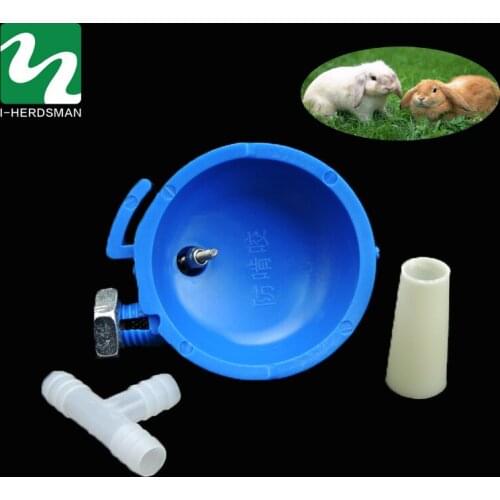 Rabbit Hutch Drinking Bowl For Rabbits Water Trough Feeder Rabbit Nipple Drinker For Rabbit Farming Animal Equipment Tool
