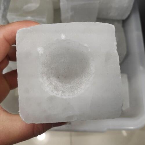 1pcs Energy stone natural stones and minerals selenite cylindrical candlestick reiki healing ccrystals for home&party decoration