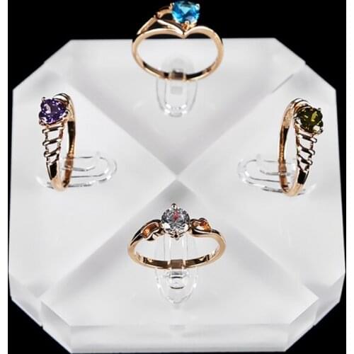 Clear Acrylic Jewelry Holder Photography Props Ring Clips Display Stand Rings Organizer Show Rack