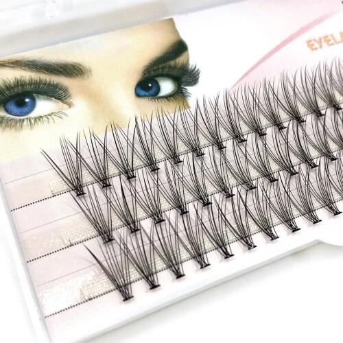 LTWEGO New 60 Bundles Eyelash Extension Natural Faux Mink Eyelashes Individual 10/20/30D Cluster Lashes Makeup False Eye Lashes