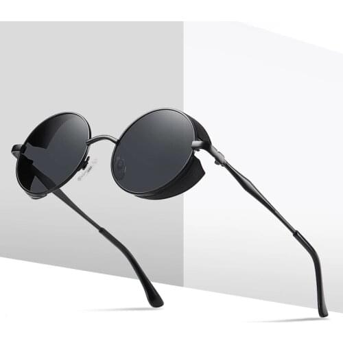 Retro round luxury steampunk sunglasses vintage metal sunglasses male female classic sunglasses uv400