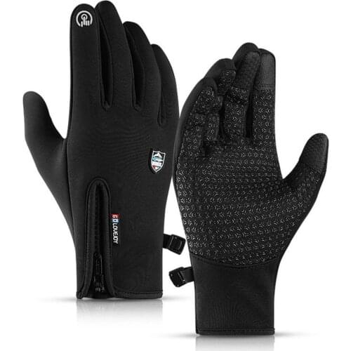 Outdoor Sports Knitted Gloves Motorcycle 1 Pair Touch Screen Thicken Warm Windproof Waterproof Skiing Cycling Mitten Bike 2020 N