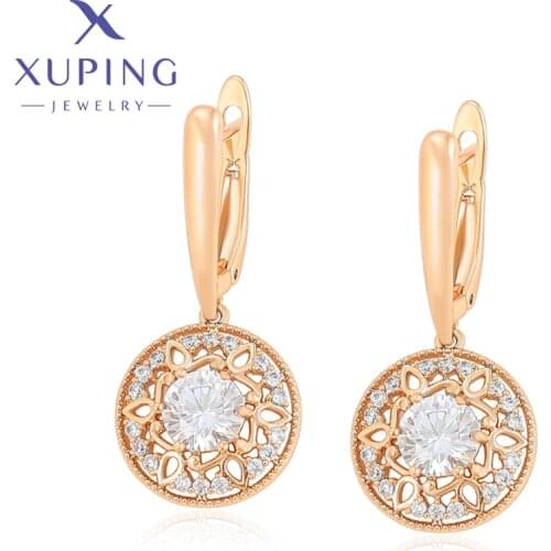 Xuping Jewelry New Arrival Fashion Flower Shaped Earrings For Women Gift S00126063