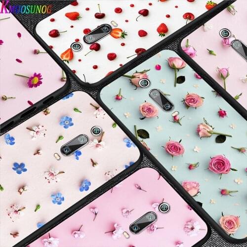 Bright Black Cover Rose Floral Flower For Xiaomi Redmi 10X 9C 9A 9 GO K20 8A 8 7A 7 S2 6A 6 5 4X Pro 5G Phone Case