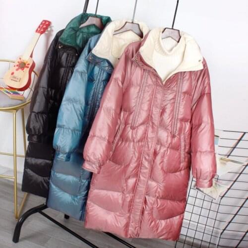 SEDUTMO Winter Oversize Duck Down Jackets Women Thick Warm Long Coat Autumn Casual Black Puffer Jacket ED1190