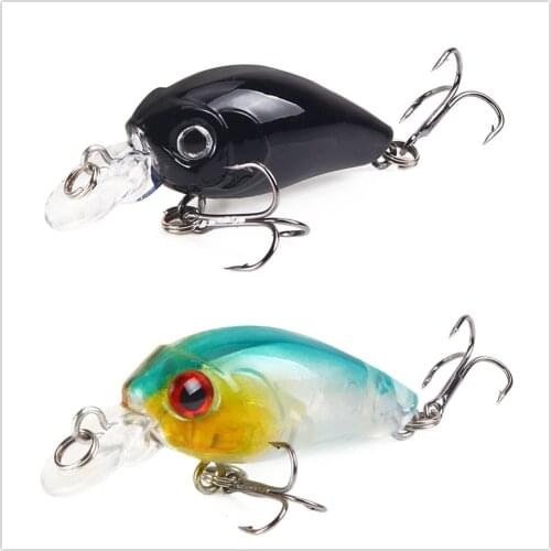 1PCS Mini Wobblers Bass Fishing Lures 45mm/3.5g Jerkbait Artificial Micro Fiish Black Jig Minnow Hard Bait Fishing Accessories