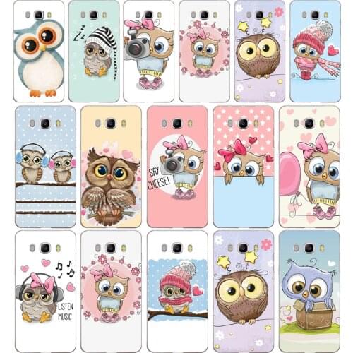 29AA Cute Owl Hearts Lover Christmas gift Soft Silicone Tpu Cover phone Case for Samsung Galaxy J3 J5 2016 2017 case