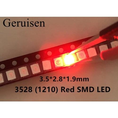 3528/1210 Red Smd Plcc-2 Ultra Bright Light-emitting Diodes Led 2015 Surface Mount New Arrival led 500PCS