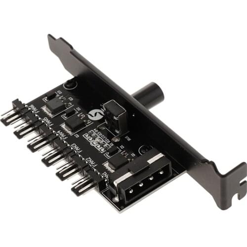 4-Pin Power 6 Channels PC Case CPU Splitter Cooler Cooling Fan Speed Controller for PC Fans 4 Pins 6 Ways