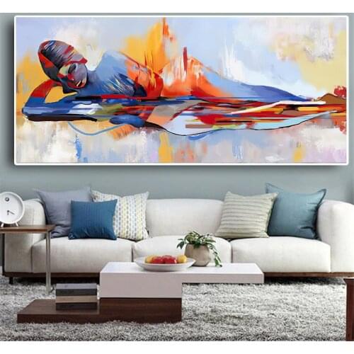 Abstract Woman Canvas Paintings Watercolor Woman Wall Posters and Prints Modern Art Canvas Pictures for Living Room Home Decor