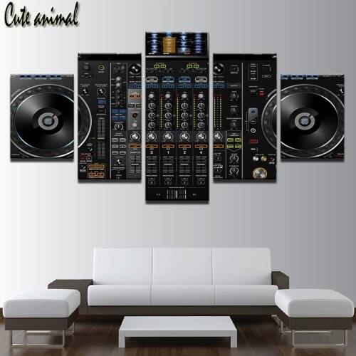 Diy diamond painting 5 Piece Music DJ Console Instrument full square round rhinestones embroidery full display mosaic art