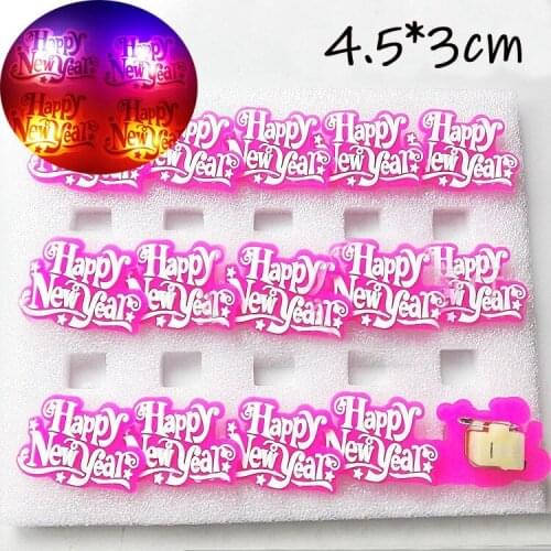 2020 Happy LED Luminous Light Brooch Badge Glow Pins Party Gifts Decoration home decor wedding birthday
