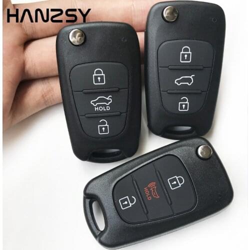 Car key Case shell For Hyundai IX35 I30 Avante For Kia Sorento Sportage K5 K2 Replacement 3 Button Remote Flip Key Cover Fob