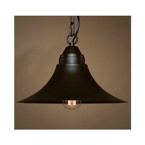 American industrial style black metal pendant lamp metal shade loft pendant lighting living room dinning room restaurant lights