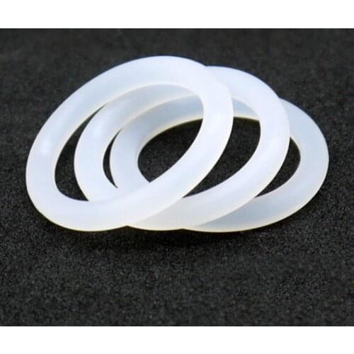 CS 1mm OD 4-40mm White Food Grade Silicon Rubber O-Ring Seals Gasket