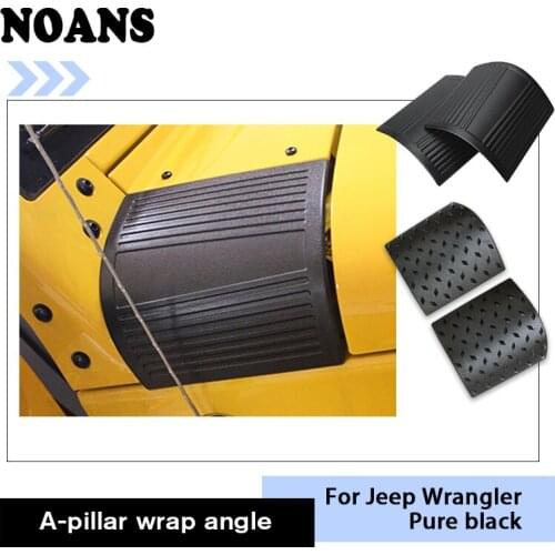 For Jeep Wrangler JK 2007-2017 Auto Decorative Car Accessories A-pillar Wrap Angle Firme Trim Decoration Protective Stickers