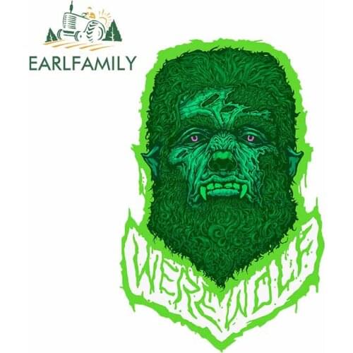 EARLFAMILY 13cm x 8.6cm for Bloody Werewolf Windows Car Stickers Bumper Cartoon VAN Decal Windows Waterproof Anime Decoration