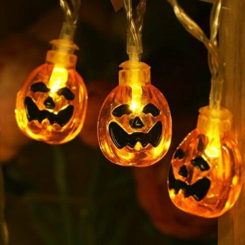 1.5M 10LEDS Hallowen Pumpkin String Lights Battery-Powered Decoration Lights For Hallowen Party Decoration