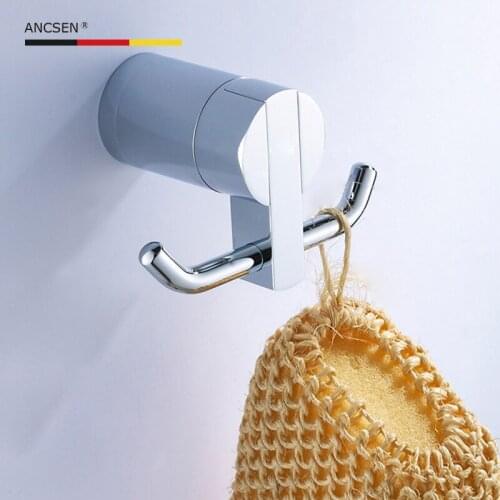 Bathroom Hardware Chrome Copper Robe Hooks Double Coat Hooks Towel Bath Ball Hooks Hat Hooks Wall Clothes Hanger Hook