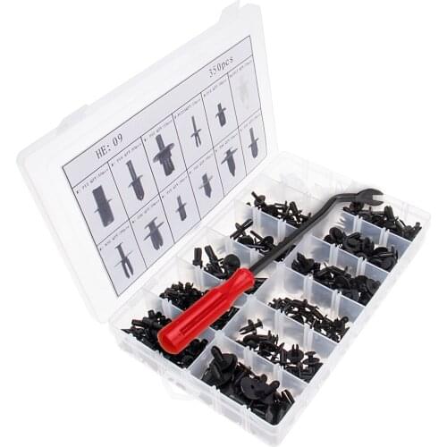 CARBOLE 350 Pcs Car Body Push Retainer Pin Rivet Trim Clip Panel Moulding Assortments Kit With Tool