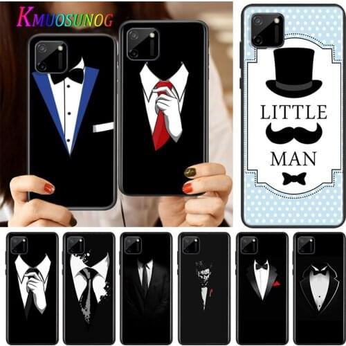 Man Suit Shirt Tie Silicone Cover For Realme V15 X50 X7 X3 Superzoom Q2 C11 C3 7i 6i 6s 6 Global Pro 5G Phone Case