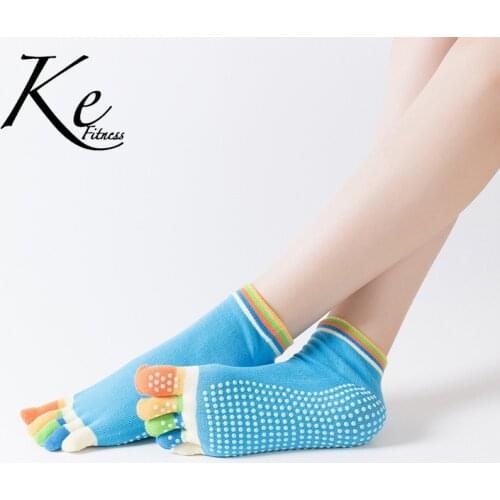KE yoga socks open toe professional glue non-slip ladies yoga five-finger socks split toe yoga socks women