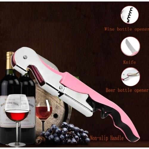 Red Wine Corkscrew Beer Bottle Opener 8 Colors Stainless Steel Multifunction Opener Jar Opener Kitchen Bar Tools Accessories