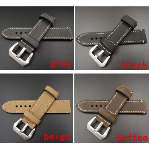 Wholesale 10PCS/lot 20MM 22MM 24MM 26MM genuine leather Crazy horse leather Watch band watch strap man watch straps -9133