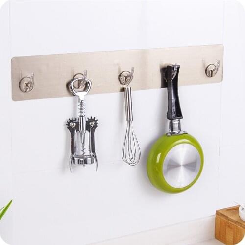 Self-adhesive Wall Hook Wall Hook Strong Adhesion Kitchen Waterproof Wall Hook Hanger Clothes Towel Rack Coat Rack