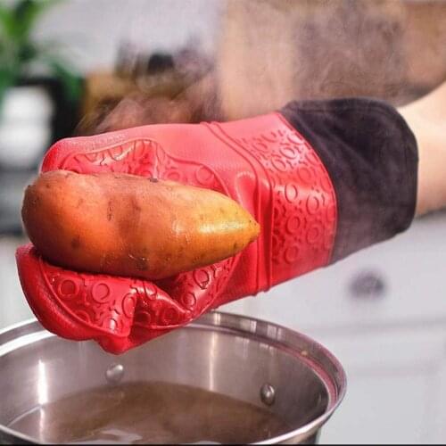 Silicone Heat-Resistant Gloves Cooking Barbecue Gants Silicone Kitchen Microwave Mittens Oven Glove Home Heat Resistant Gloves