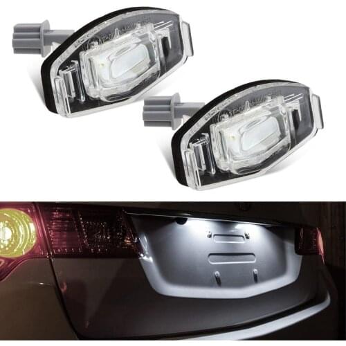 2pcs 18 SMD White LED Number License Plate Lamp For Acura RL TSX RDX Honda Civic Accord City 4D Legend LED Light Bulb