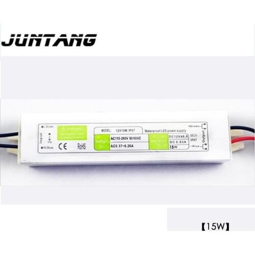 LED driver 15W1.25A DC12vAC110-265V constant voltage LED external waterproof drive power supply