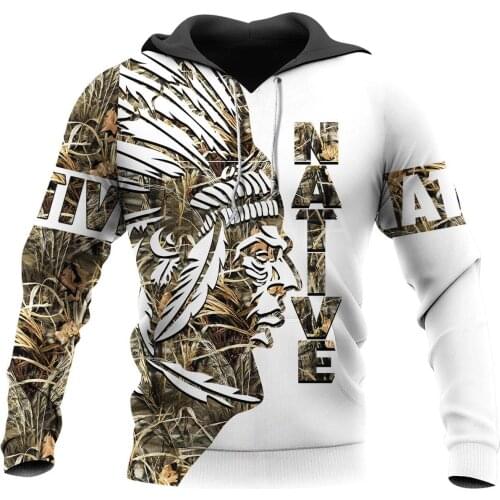 Vintage Native Indian 3D Full Print Hoodie Pullover Sweatshirt Man Women Harajuku Casual Unisex Zipper Jacket Tracksuit Outwear