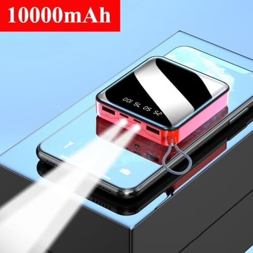 10000mAh Mini Power Bank Portable Charger External Battery Pack Powerbank 10000 mAh for iPhone 12 Pro Xiaomi Mi Mini Poverbank