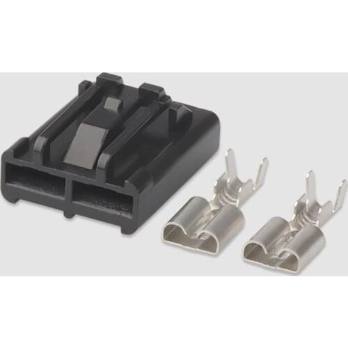 100sets 2 Pin 6.3A connector automotive connector plug with terminal DJ70230-6.3-21 2P