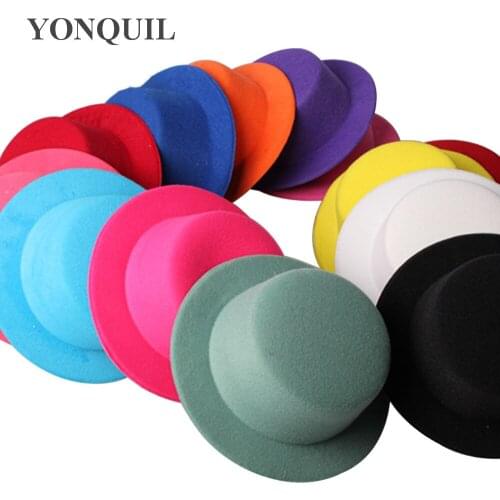 17 CM Size Children Party Show Top Hat Women Elegant Wedding Fascinator Bases For Wedding DIY Hair Accessories 12 Pcs/Lot