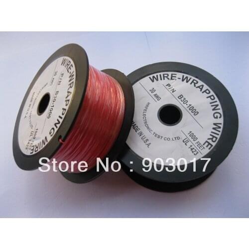 2 roll 30AWG 1000ft Wire-Wrapping Wire Sliver Plated Copper Red Color