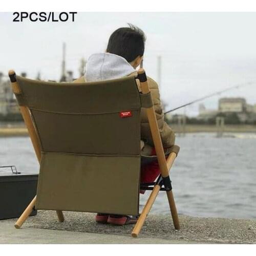 2PCS/LOT Solid Wooden Ultralight Home Relax Chair Outdoor Folding Camping Picnic Chair Grain Nap Beach Garden Chair