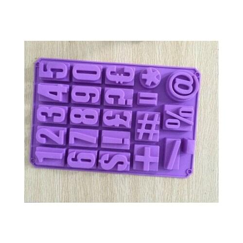 22 digital silica gel cake mold handmade soap chocolate mould Kitchen Tools 33.5*22.5*2.4cm