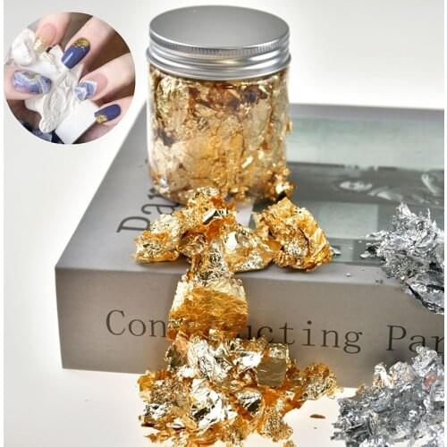 3g Imitation Gold Sliver Copper Foil Sequins Glitters Craft Leaf Flake Sheets Bulk Foil Paper For DIY Candle Resin Mold Nail Art
