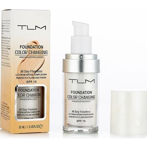 30ml TLM Foundation Concealer Profesional Colour Changing Face Makeup Waterproof Makeup Gift Skin Care Liquid Foundation
