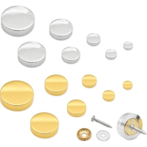 10 PCS/LOT Diameter 12/14/16/18/19/22/25MM Cap Screw Mirror Nails Silvery Cap Glass Decorative Screws Advertising Nails