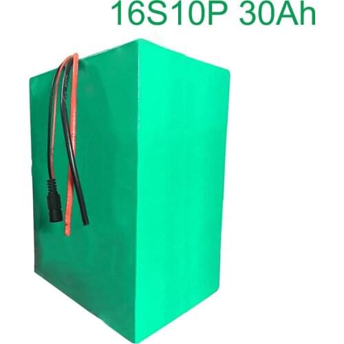 60V 30Ah 16S10P 18650 Li-ion Battery electric two Three wheeled motorcycle bicycle ebike 205*160*140mm