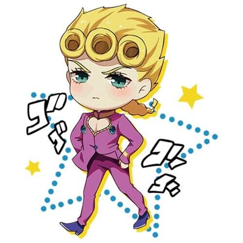 JoJos Bizarre Adventure Anime Vento Aureo Giorno Giovanna Bruno Bucciarati Leone Abbacchio Guido Mista PMMA Acrylic Keychain toy