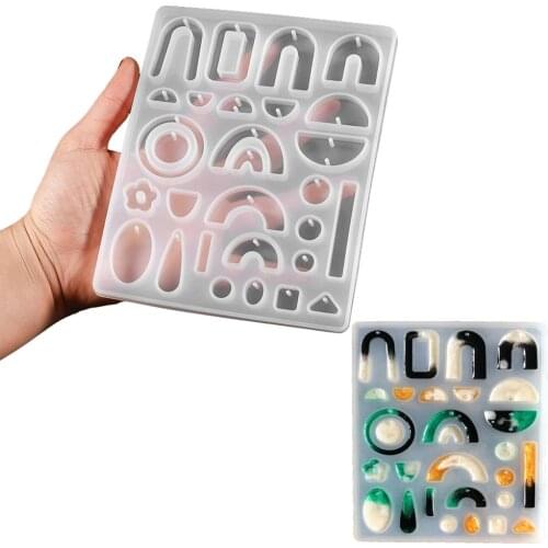 Irregular Shapes Charms Mirror Geometry Collection Silicone Mold Tools For DIY Making Handmade Pendant Jewelry Accessories Mold