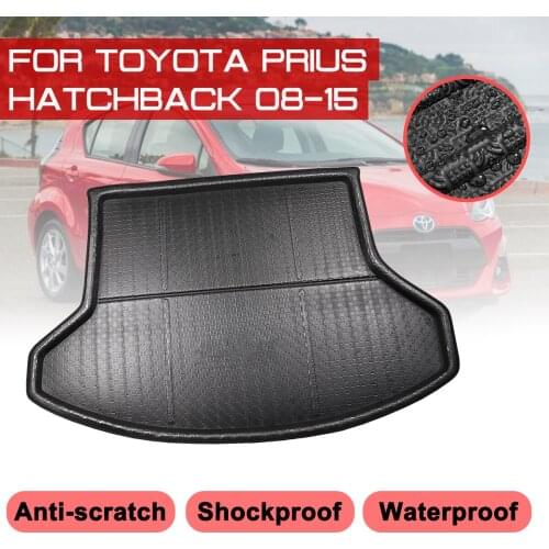 Car Rear Trunk Boot Mat For Toyota Prius Hatchback 2008-2015 Waterproof Floor Mats Carpet Anti Mud Tray Cargo Liner