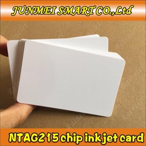 Free Shipping 100pcs 13.56Mhz Inkjet Printable PVC IC card nfc 215 card Tagmo for Espon printer, Canon printer