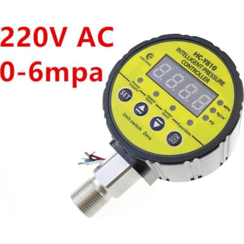 HC-Y810 220V AC 0-6mpa digital electric contact pressure gauge, vacuum meter, digital display, intelligent pressure cont
