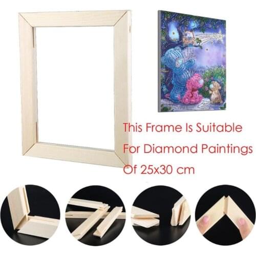 DIY Wooden Diamond Painting Frames Picture Art Tools for Cross Stitch Digital Oil Paintings Embroidery Frame Crafts Accessories