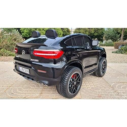 Childrens electric car GLC63, 2 seater, MP4 screen, 4 12V motors, painted black-LE4131